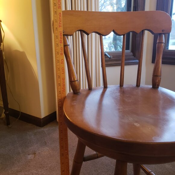 Stickley Wooden Swivel Side Chair / Piano Chair - Picture 6 of 11